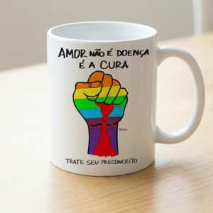 Caneca "Amor não é doença, é a cura" (Branca)